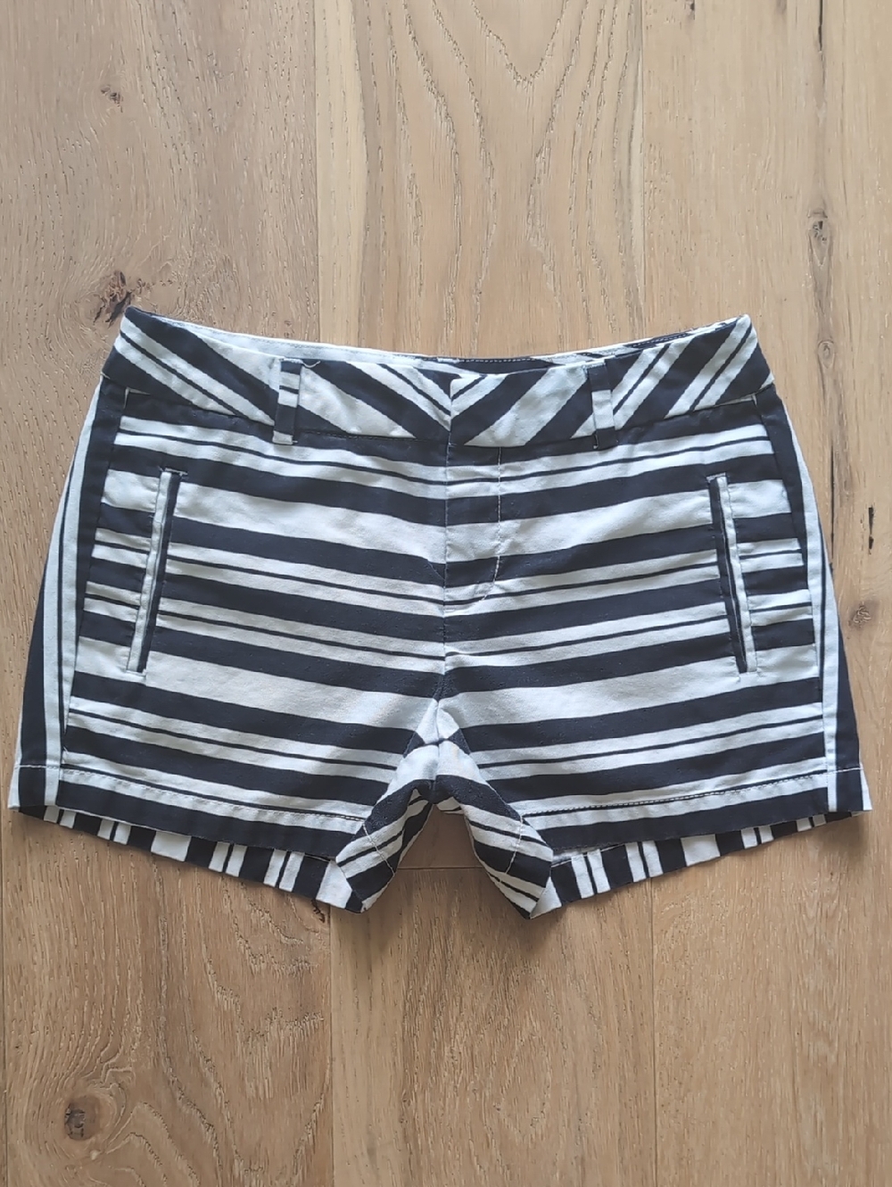 Navy and White Striped Women’s Shorts